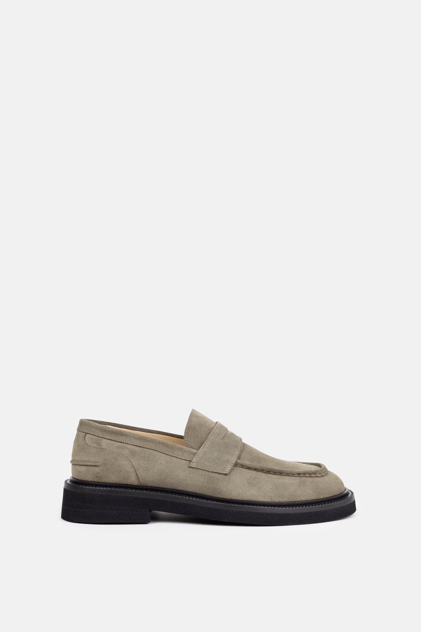 Bond Blox Suede Loafer | Dark Khaki / Anthracite