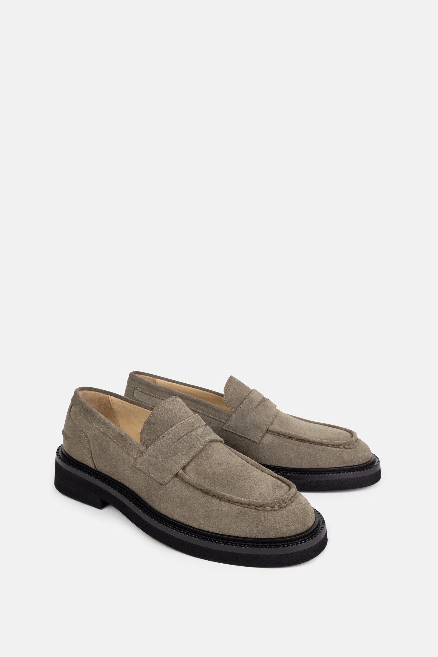 Bond Blox Suede Loafer | Dark Khaki / Anthracite