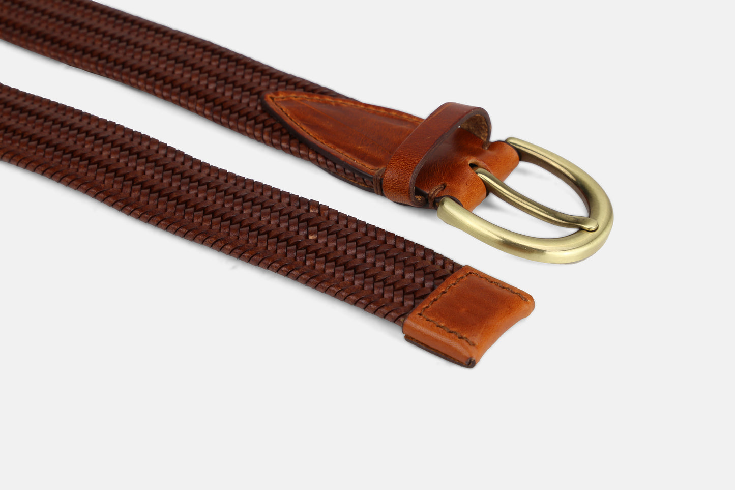 Town Braided Belt | Cognac