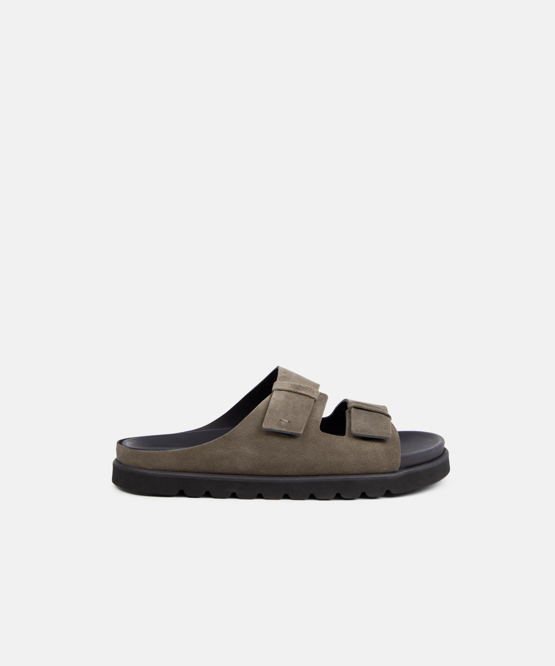 Pause Suede Comfort Sandal - Men | Dark Khaki / Anthracite