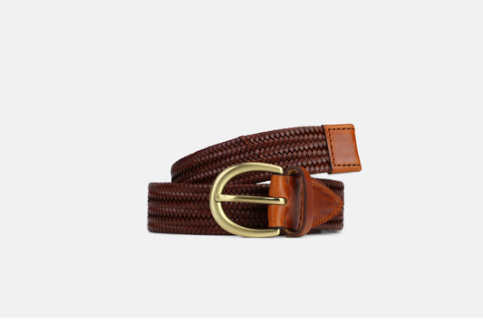 Town Braided Belt | Cognac